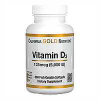 Vitamin D3 125mcg (5000IU) - 360 fish softgels