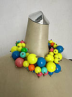 Намисто великі кольорові короткі