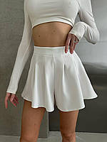 Женские шорты-юбка черные/розовые/белые, мод.255