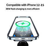 Магнітний тримач із бездротовою зарядкою MagSafe Car Charger для iPhone 12 <unk> 13 <unk> 14 <unk> 15, фото 6