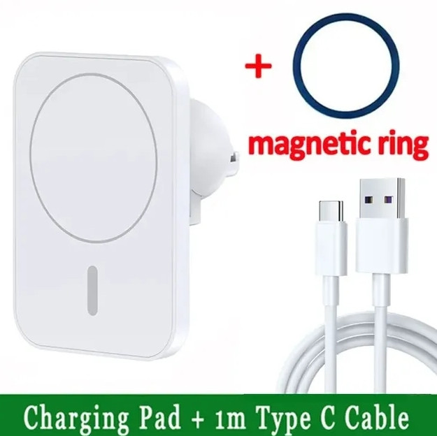 Магнітний тримач із бездротовою зарядкою MagSafe Car Charger для iPhone 12 <unk> 13 <unk> 14 <unk> 15