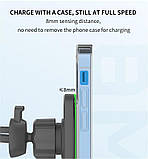 Магнітний тримач із бездротовою зарядкою MagSafe Car Charger для iPhone 12 <unk> 13 <unk> 14 <unk> 15, фото 7