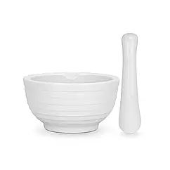 Ступка з пестиком для подрібнення "Horeca" 12х6.5 см із порцеляни Fissman