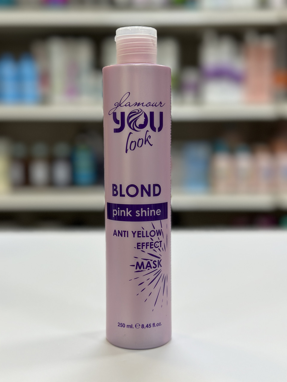 Маска для збереження кольору й нейтралізації жовто-помаранчевих відтінків - You Look Professional Blond Pink Shine Mask 250мл