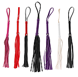 Плеть багатохвостка, Флоггер із плетеною ручкою, Плить для рольових ігор, Садо-мазо атрибутика, Інтимні іграшки, фото 5