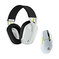 Навушники з мікрофоном Logitech G435SE + G305SE Wireless White (981-001162)