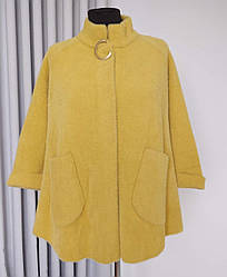 Куртка жіноча «Альпака Батал» трапеція з коміром стійка 62/64 розмір