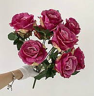 Букет роза фуксия 43см