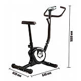 Велотренажер механічний Atleto QN-B201 для дому W_2259 Чорний, фото 9