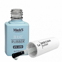 Базове покриття Rubber Base Clear Builder Mack's Professional 3, 12 ml