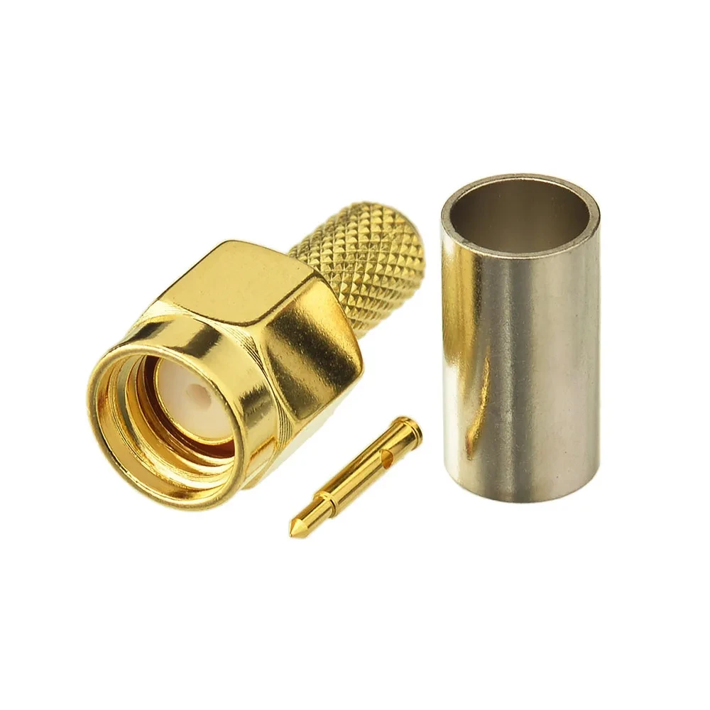 Роз'єм SMA Male (тато, вилка) обтискний на кабель RG58 RG142 RG223 LMR 195 3D-FB LMR200 SYV50-3