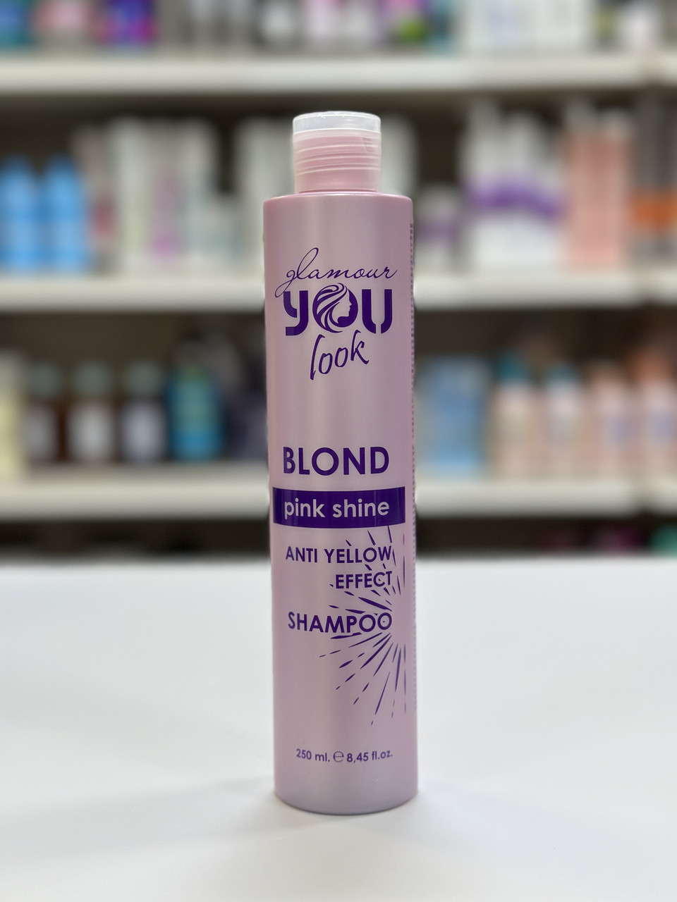 Шампунь для збереження кольору й нейтралізації жовто-помаранчевих відтінків You Look Professional Blond Pink Shine Shampoo 250мл