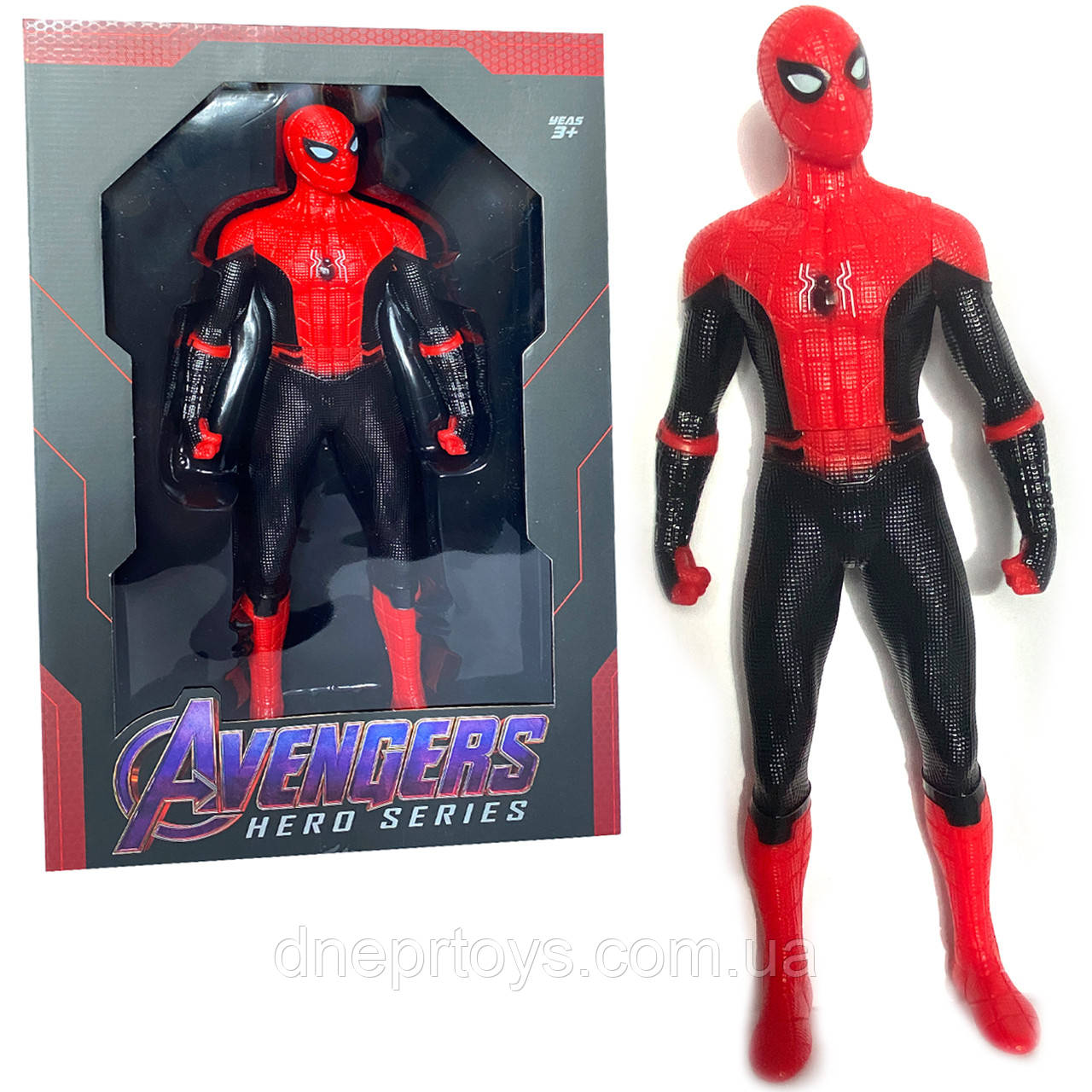 Іграшкова фігурка герой Spider-Man Marvel спайдермен Avengers Людина Павук іграшка, рухомі частини, пластик, 30*7*15см (W 25 B)