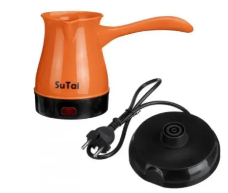 Турка електрична Sutai ZP-008 350 мл Жовтогарячий, фото 1
