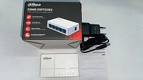 Міні свитч (комутатор) Dahua DH-PFS3005-5ET-L (5 портів)