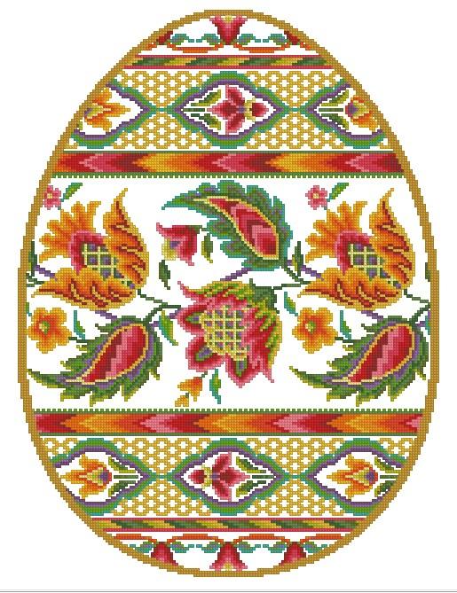 ХВВГ-189. Великодній рушник. Схема для вишивки бісером.