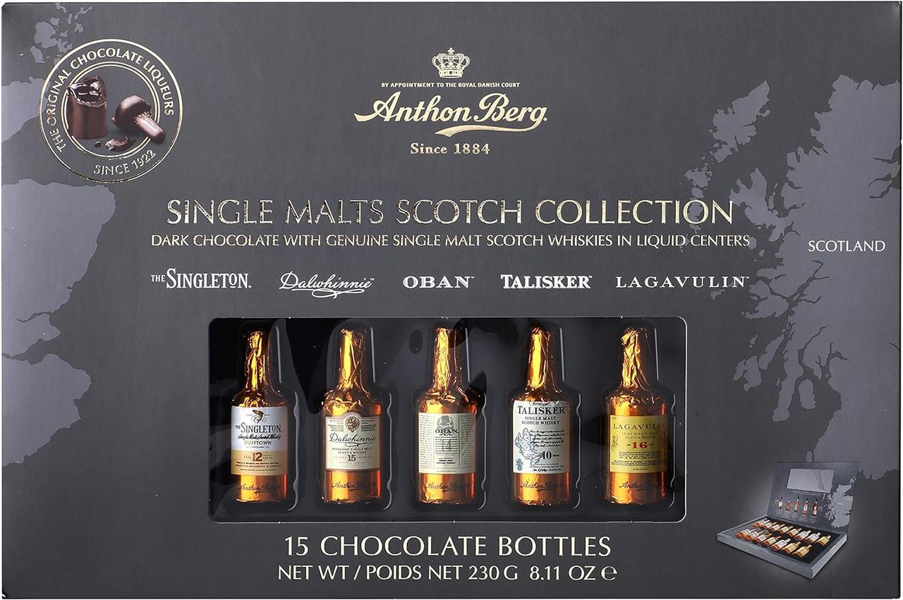 Шоколадні пляшечки з віскі Anthon Berg Single Malt Whisky Liqueurs 15шт 230г