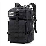 Рюкзак тактичний RESTEQ 45 л, чорний, 28х28х48 см. Армійський рюкзак, фото 5