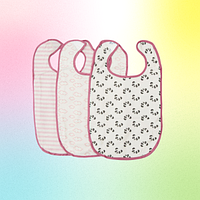Набор тканевых нагрудников 3 шт, детские слюнявчики Для девочек