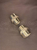 Ніпель перехідний різьбовий DN40x32 (1"1/2x1"1/4) н/ж сталь AISI 304, шестигранник, Class 150 (PN20), BSPP