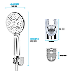 Набір для економії води DROP MULTI120-3CH+SET (лійка для душу + шланг + кріплення) розхід 7 л/хв, фото 9
