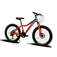Горный спортивный велосипед Unicorn Colibry Колеса 24" Рама 15" Алюминий оранжевый