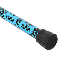 Палиця гімнастична 3-секційна Бодибар Body Bar Zelart FI-9994-4 вага 4 кг чорний-блакитний