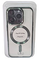 Хромований Чохол Magnetic із Технологією MagSafe для Apple iPhone 15 Pro (6.1") Green