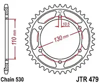 Звезда задняя JT SPROCKETS JTR479.43