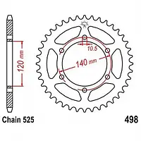 Звезда задняя JT SPROCKETS JTR498.40