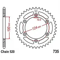 Звезда задняя JT SPROCKETS JTR735.46