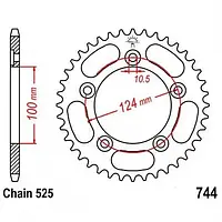 Звезда задняя JT SPROCKETS JTR744.38