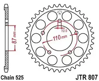 Звезда задняя JT SPROCKETS JTR807.48