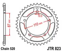Звезда задняя JT SPROCKETS JTR823.46