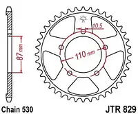 Звезда задняя JT SPROCKETS JTR829.45
