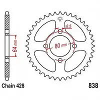 Звезда задняя JT SPROCKETS JTR838.45