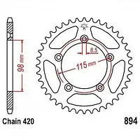 Звезда задняя JT SPROCKETS JTR894.48