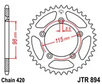 Звезда задняя JT SPROCKETS JTR894.50