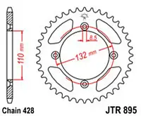 Звезда задняя JT SPROCKETS JTR895.49