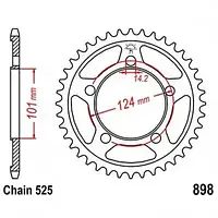 Звезда задняя JT SPROCKETS JTR898.37