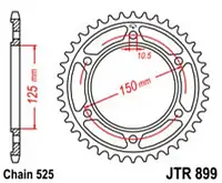 Звезда задняя JT SPROCKETS JTR899.45