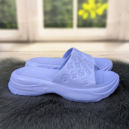 Шльопанці жіночі сланці пінкові блакитні (волошка) Даго Стиль 4366, фото 1