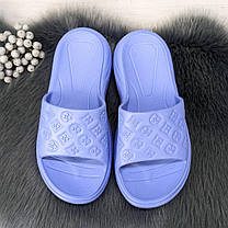 Шльопанці жіночі сланці пінкові блакитні (волошка) Даго Стиль 4366, фото 5