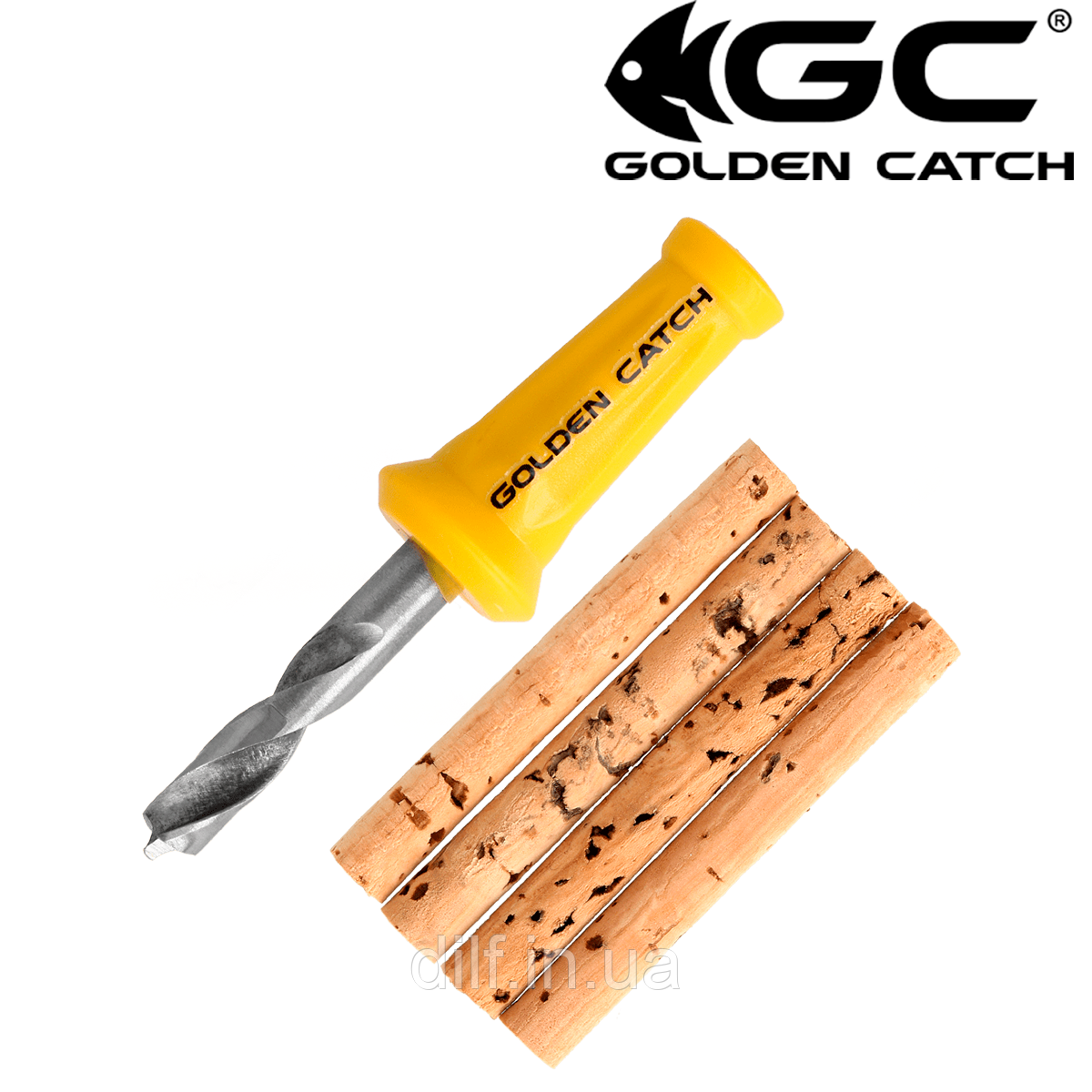 Свердло з корковими паличками GC G.Carp Bait Drill & Corks 8 мм