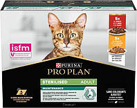 Purina Pro Plan Sterilised набір вологого корму для стерилізованих котів 10x85г