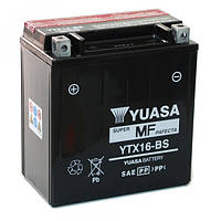 Аккумулятор сухозаряженный AGM 14Ah 230A YUASA YTX16-BS (CP)