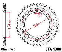 Звезда задняя легкосплавная JT SPROCKETS JTA1308.43BLK