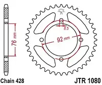 Звезда задняя легкосплавная JT SPROCKETS JTA2080.44