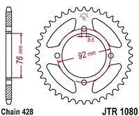 Звезда задняя легкосплавная JT SPROCKETS JTA2080.46