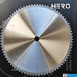 Пила дискова HERO 355x2.2x1,8х25,4 мм 80z Cermet для сталі, сухий різ 700-1500 об/хв, фото 6
